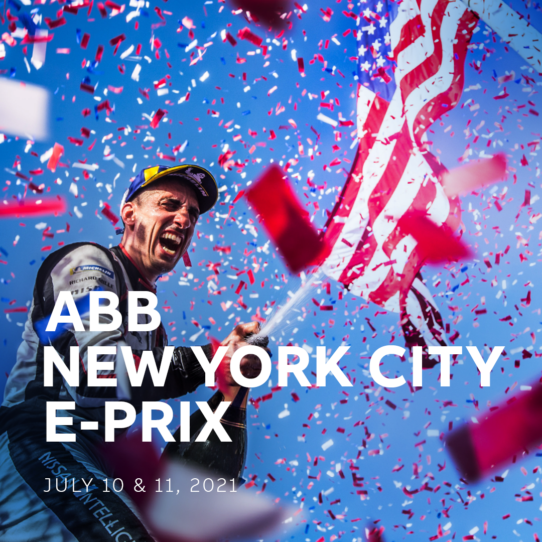 知道如何慶祝：ABB 電動(dòng)方程式大使 Sébastien Buemi。